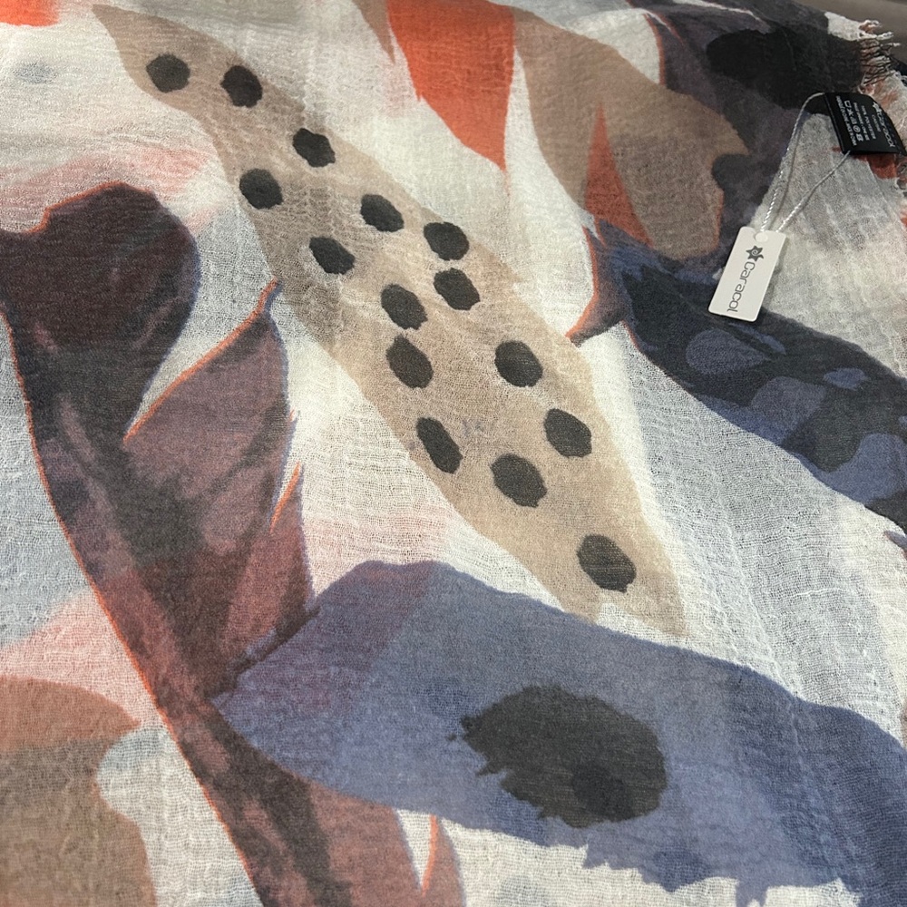 Caracol Colorful Abstract Scarf 100%polyester - Picture 7 of 13